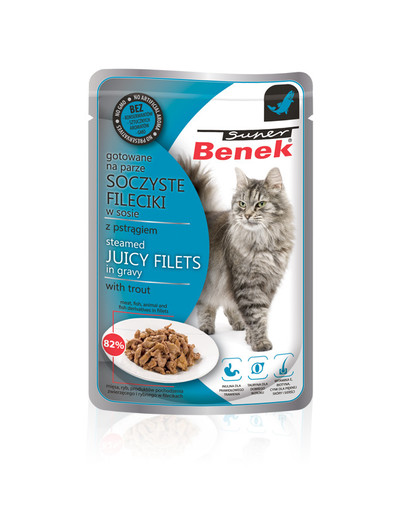 BENEK Super Fileciki 85 g saszetka dla dorosłych kotów