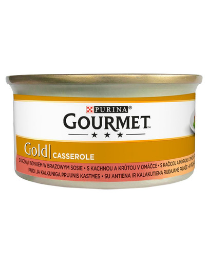 GOURMET Gold Casserole w sosie 24x85g karma dla dorosłych kotów