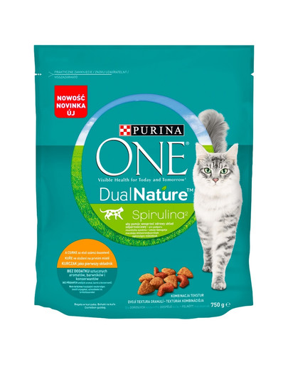 ONE Dual Nature Spirulina Kurczak jako pierwszy składnik 750 g