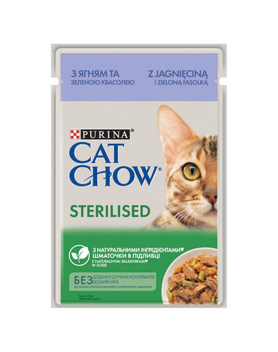 PURINA CAT CHOW Sterilised w sosie 26 x 85 g dla kotów sterylizowanych