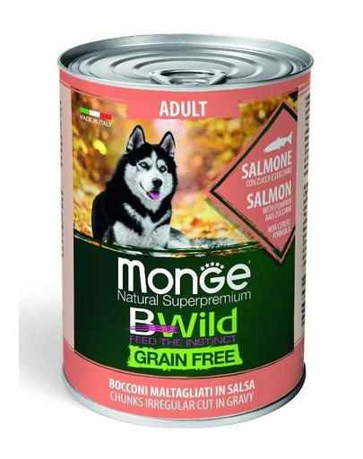 MONGE BWild Grain Free puszka 400g karma dla dorosłego psa