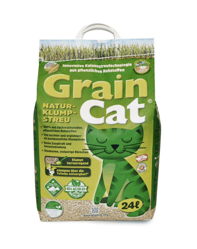 GRAIN CAT 96 l (4 x 24 l) naturalny zbożowy żwirek zbrylający