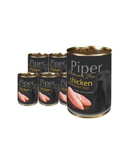 DOLINA NOTECI PIPER Platinum Kurczak z ryżem mokra karma dla psów z alergią 12x400 g
