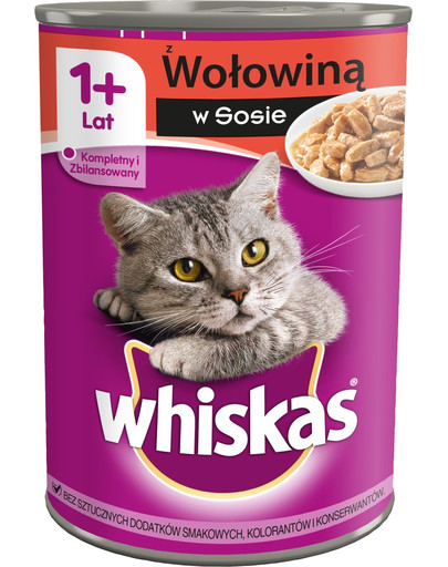 WHISKAS Adult mokra karma dla kota w sosie 24 x 400 g puszki