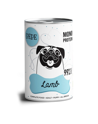PEPE Lamb 99% (jagnięcina) 400 g monoproteinowa karma