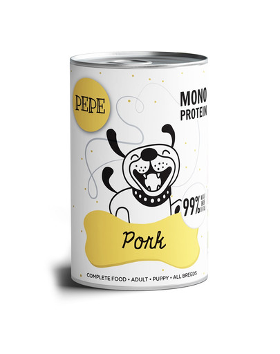 PEPE Pork 99% (wieprzowina) 400 g monoproteinowa karma