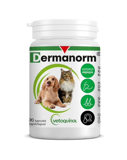Dermanorm VTQ care 90 tab. na skórę dla psa i kota