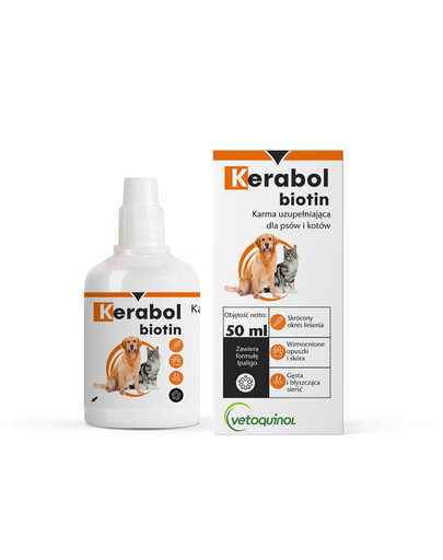 Kerabol 50 ml preparat na sierść dla psa i kota