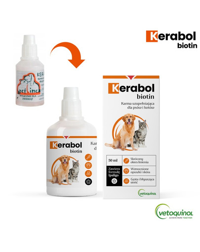 Kerabol 50 ml preparat na sierść dla psa i kota