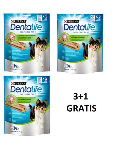 PURINA Dentalife Medium 115g (5szt.) 3 + 1 GRATIS