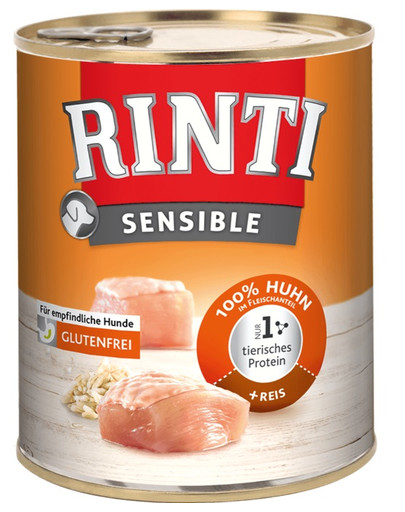 RINTI Sensible puszka z ryżem dla psów 800 g