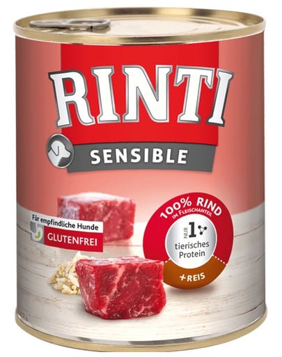RINTI Sensible puszka z ryżem dla psów 800 g