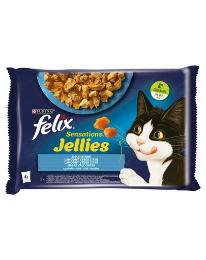 FELIX Sensations Jellies w galaretce 4x85g dla dorosłych kotów