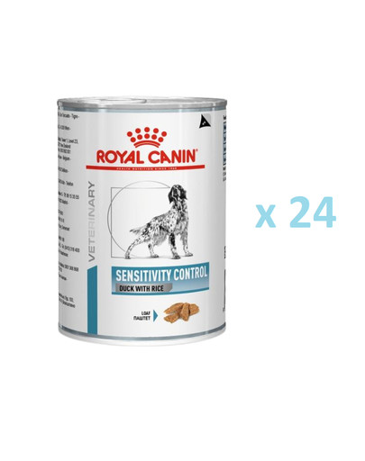 ROYAL CANIN Dog sensitivity control duck & rice 24x420 g karma mokra dla dorosłych psów wykazujących niepożądane reakcje na pokarm
