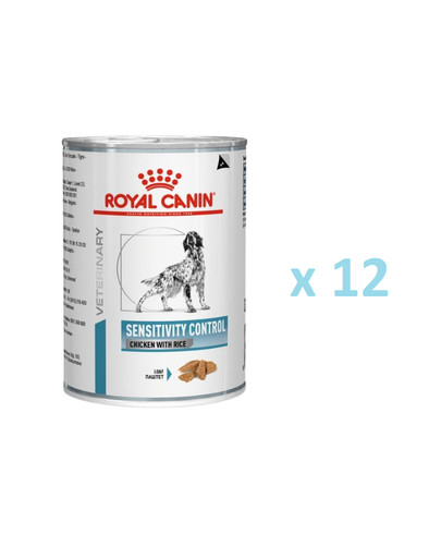 ROYAL CANIN Dog sensitivity control chicken & rice 12x420 g karma mokra dla dorosłych psów wykazujących niepożądane reakcje na pokarm