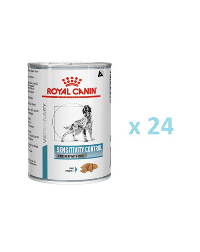 ROYAL CANIN Dog sensitivity control chicken & rice 24x420 g karma mokra dla dorosłych psów wykazujących niepożądane reakcje na pokarm