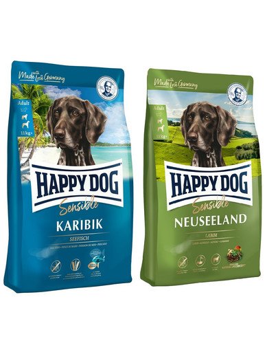 HAPPY DOG Supreme Karibik 12.5 kg + Supreme Nowa Zelandia 12.5 kg