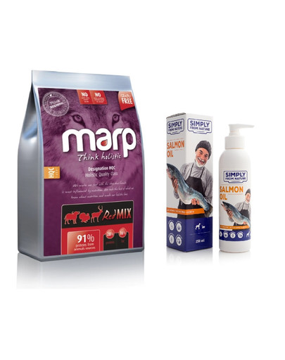 MARP Holistic Red Mix 12 kg + SIMPLY FROM NATURE Olej z łososia 250 ml GRATIS