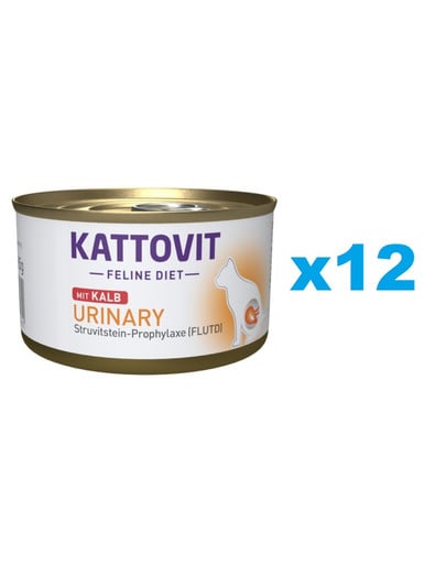 KATTOVIT Feline Diet Urinary Veal cielęcina 12 x 85 g