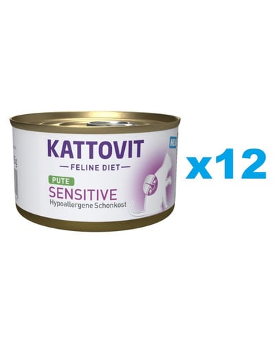 KATTOVIT Feline Diet Sensitive Turkey indyk 12 x 85 g