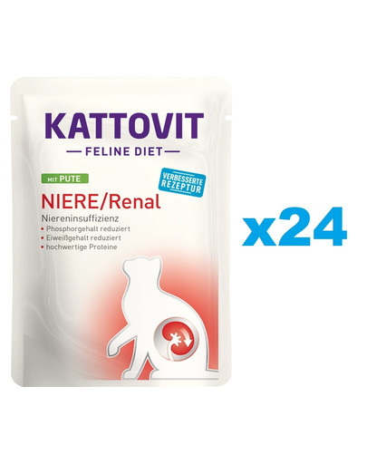 KATTOVIT Feline Diet Niere/Renal indyk 24 x 85 g