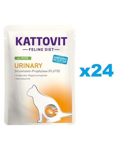 KATTOVIT Feline Diet Urinary indyk 24 x 85 g