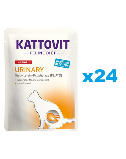 KATTOVIT Feline Diet Urinary cielęcina 24 x 85 g