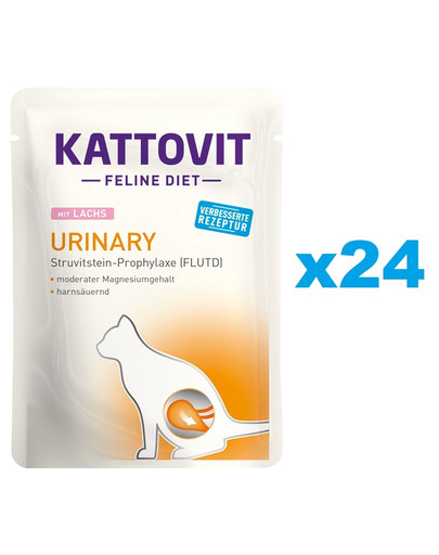 KATTOVIT Feline Diet Urinary łosoś 24 x 85 g