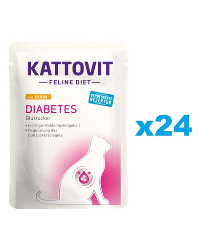 KATTOVIT Feline Diet Diabetes Chicken kurczak 24 x 85 g