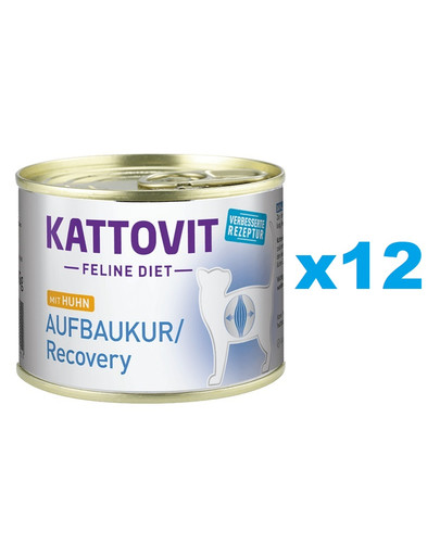 KATTOVIT Feline Diet Recovery Kurczak 12 x 185 g