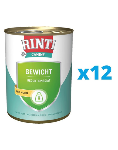 RINTI Canine Weight control Chicken kurczak 12 x 400 g
