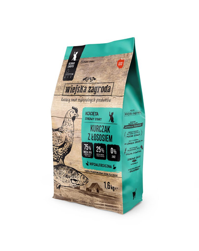 Kurczak z łososiem kocięta 1,6 kg