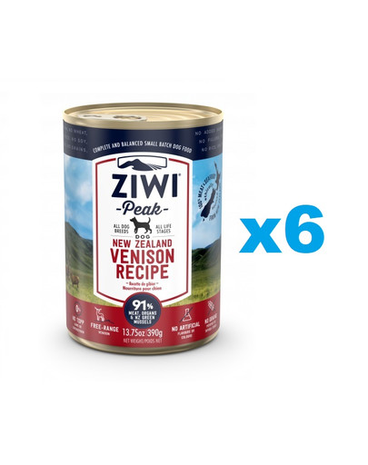 ZIWIPEAK Dog Venison Dziczyzna 6x390 g