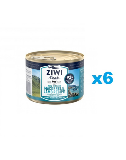 ZIWIPEAK Cat Mackerel&Lamb Makrela i jagnięcina 6x185 g