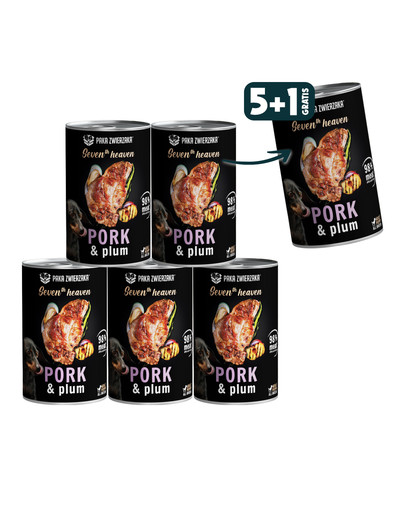 PAKA ZWIERZAKA Seventh Heaven Schab ze śliwką 6 x 400 g 5+1 GRATIS