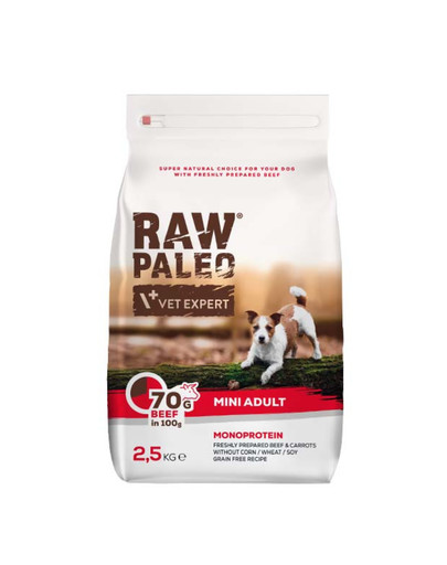 Raw Paleo Beef adult mini 2,5kg dla małych psów