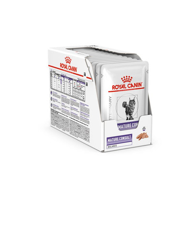 ROYAL CANIN VHN Cat Mature Consult Balance Loaf 48x85g karma mokra dla starszych kotów, powyżej 7 roku życia