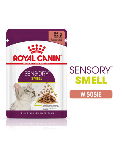 ROYAL CANIN Sensory Smell gravy 12x85 g kawałki w sosie dla kotów dorosłych pobudzające wrażenia węchowe