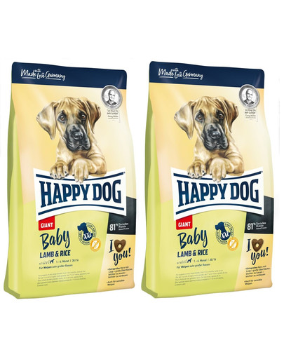 HAPPY DOG Baby Giant Jagnięcina & ryż 30 kg (2 x 15 kg)