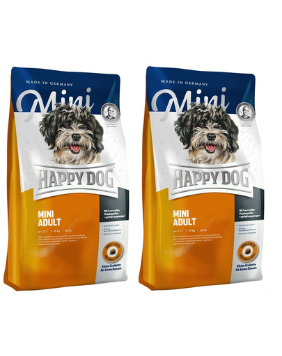 HAPPY DOG Fit & Well Adult Mini 16 kg (2 x 8 kg) sucha karma dla dorosłych psów ras małych