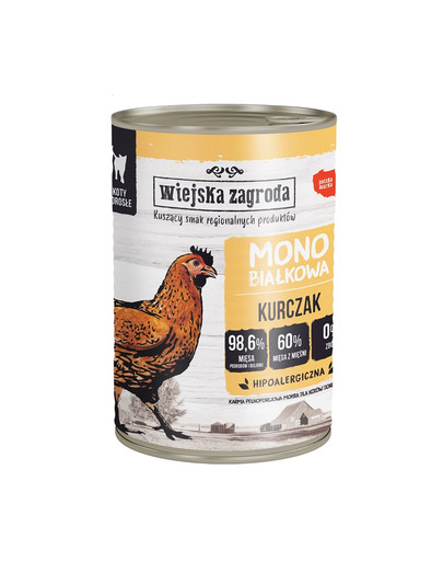 Kurczak monobiałkowa mokra karma dla kota 400g