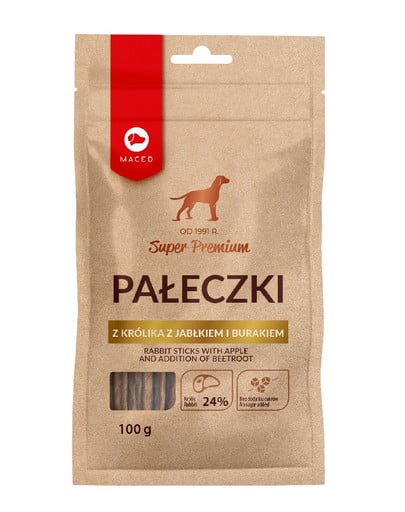 Pałeczki z królika z jabłkiem i burakiem 100 g