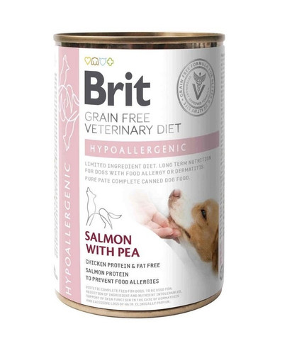 Veterinary Diet Hypoallergenic Salmon&Pea karma na alergię dla psa 6x400 g