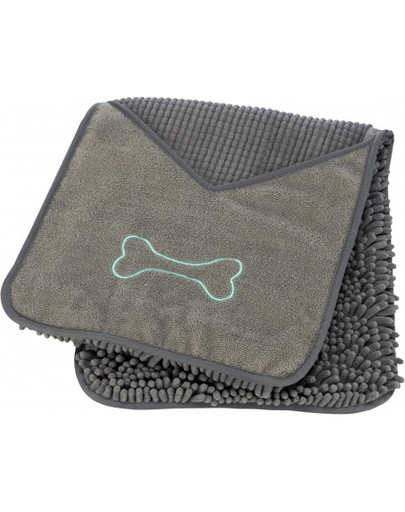 Ręcznik z mikrofibry (szary) dla psa lub kota