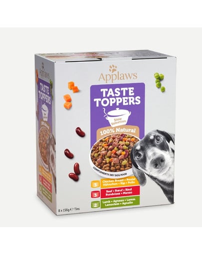 APPLAWS Taste Toppers Multipack zestaw puszek dla psa 8x156 g