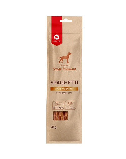 Super Premium Spagetti z wieprzowiną przysmak dla psa 40 g