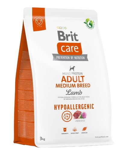 Care Hypoallergenic Adult Medium Breed z jagnięciną 3 kg