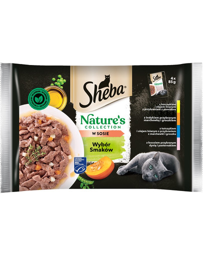 Nature’s Collection Wybór Smaków mokra karma pełnoporcjowa dla dorosłych kotów w sosie 13x(4x85g)