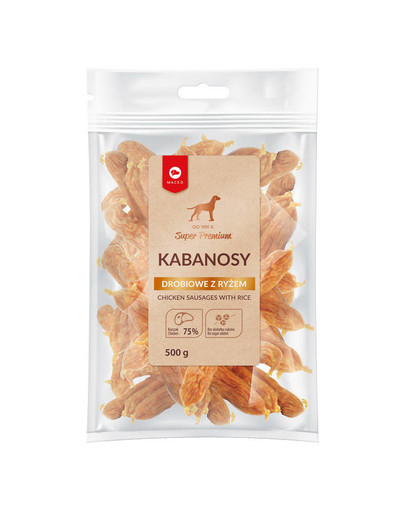 Super Premium Kabanosy drobiowe z ryżem Ekonomy Pack 500 g