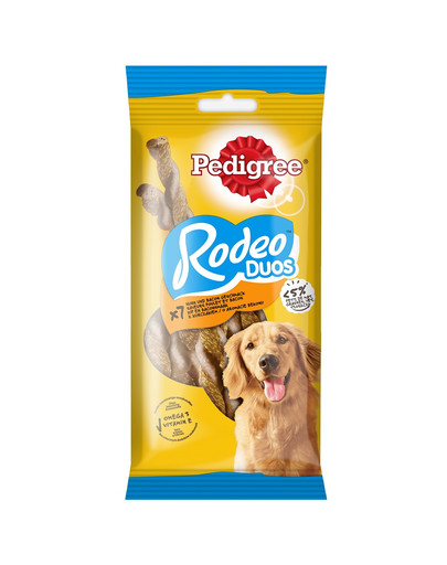 Rodeo Duos 10x123g  przysmak dla dorosłych psów z kurczakiem i o smaku bekonu